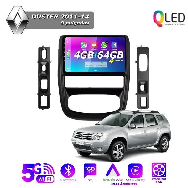 Producto - MULTIMEDIA RENAULT DUSTER OROCH 2011/14- 4G 64M - 9" CON CAR PLAY Y ANDROID AUTO