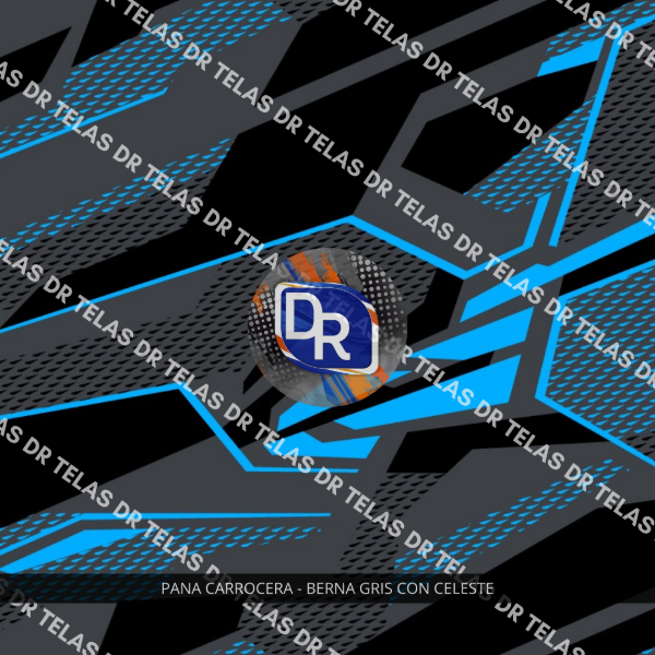 Producto - PANA CARROCERA BERNA GRIS CON CELESTE