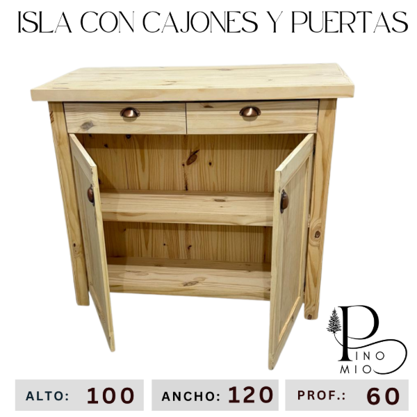 Producto - ISLA CON CAJONES Y PUERTAS