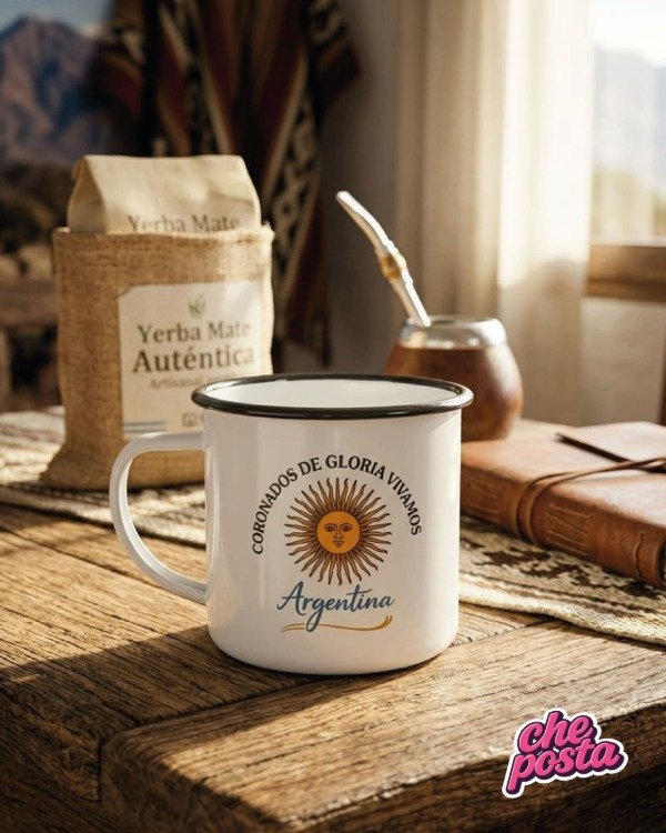 Producto - Jarro enlozado 350 ml - Sol amarillo Argentina