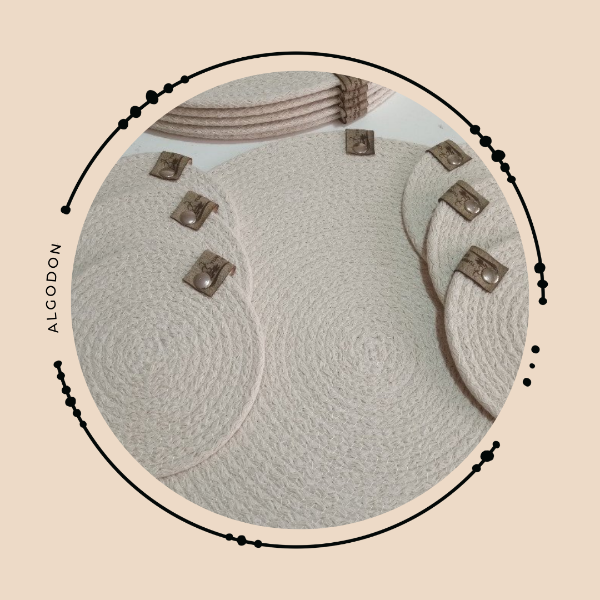 Producto - Set Plato Sitio 32 cm. Posavaso 12 cm x 6 Un. 7mm