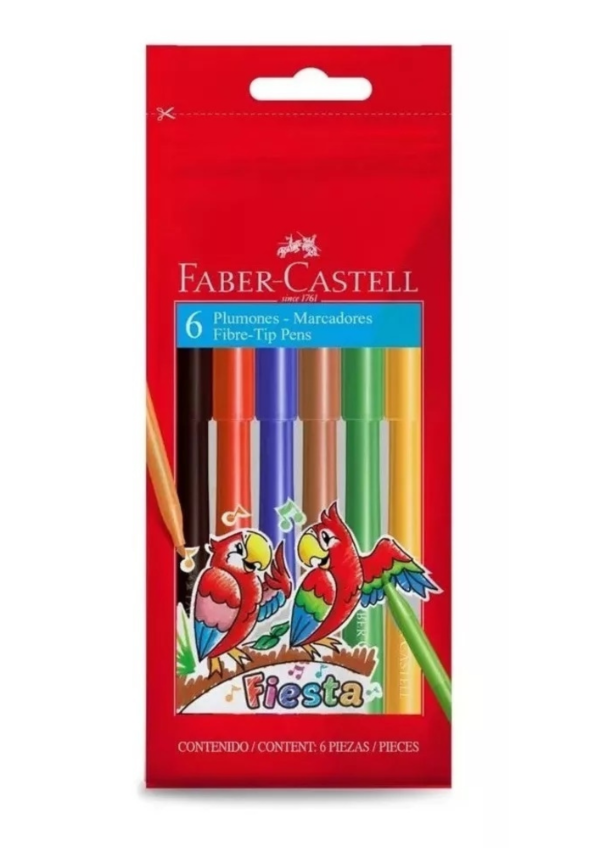 Producto - Marcador Faber fiesta x6