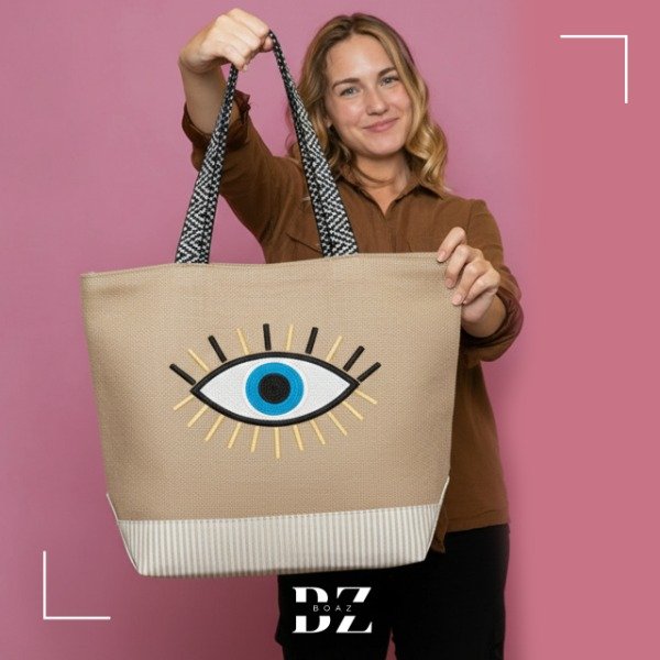 Producto - BOLSO ALPILLERO PLAYA DISEÑO OJO X PCS  36 X 48 CM GRANDE 1718