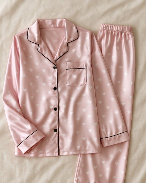 Producto - Camisero satinado CORAZONES- COD 3271