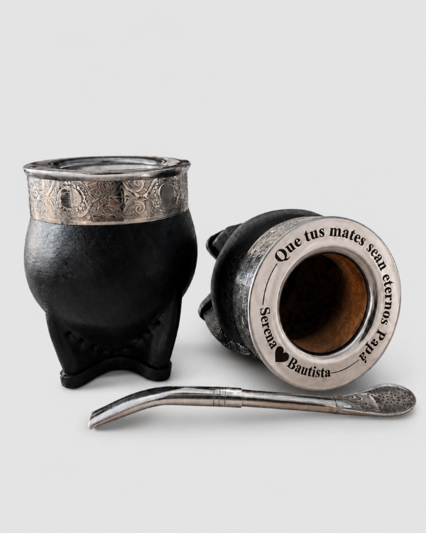 Producto - IMPERIAL CUERO/CALABAZA GRABADO CON BOMBILLA DE REGALO