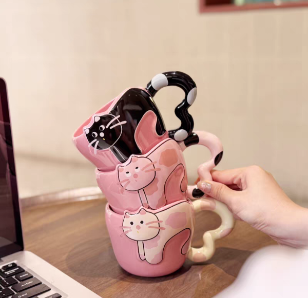 Producto - Taza Cerámica Gatito Pink