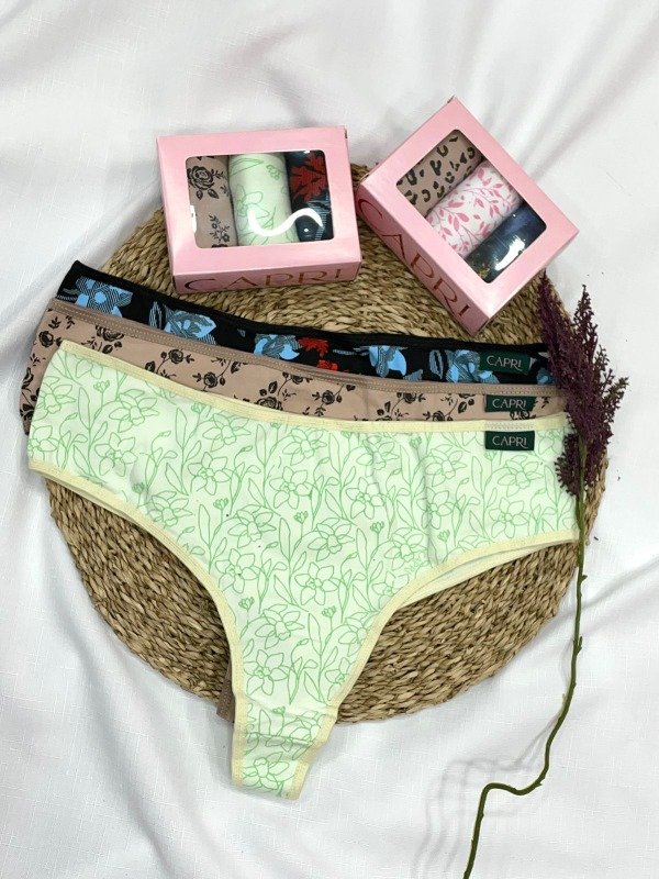 Producto - ART 4103 - CAPRI - PACK X3 Culotte Less Algodon Estampado T:Especial