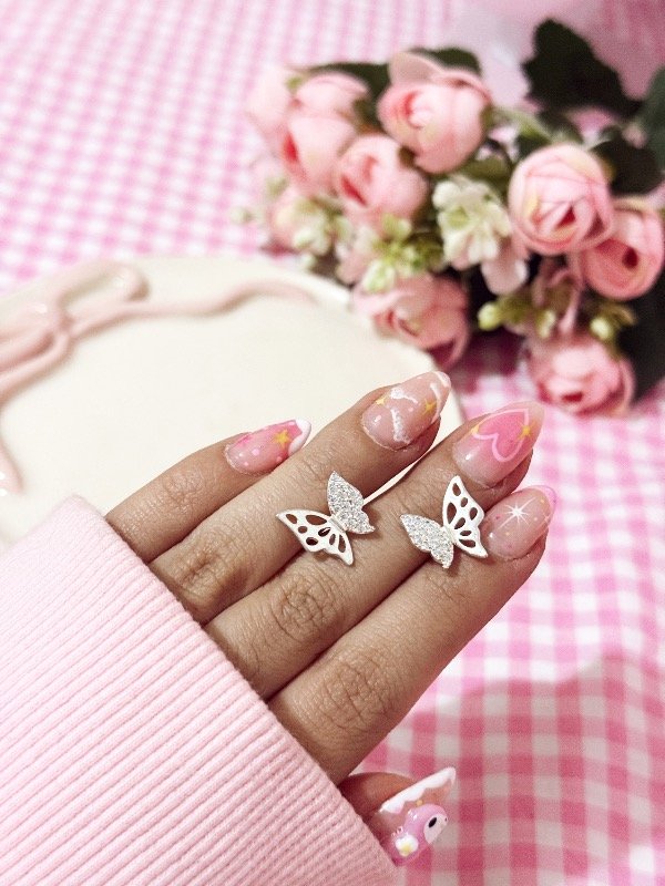 Producto - Aros pasantes Mariposa Strass AB