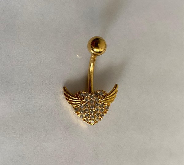 Producto - Navel corazón dorado