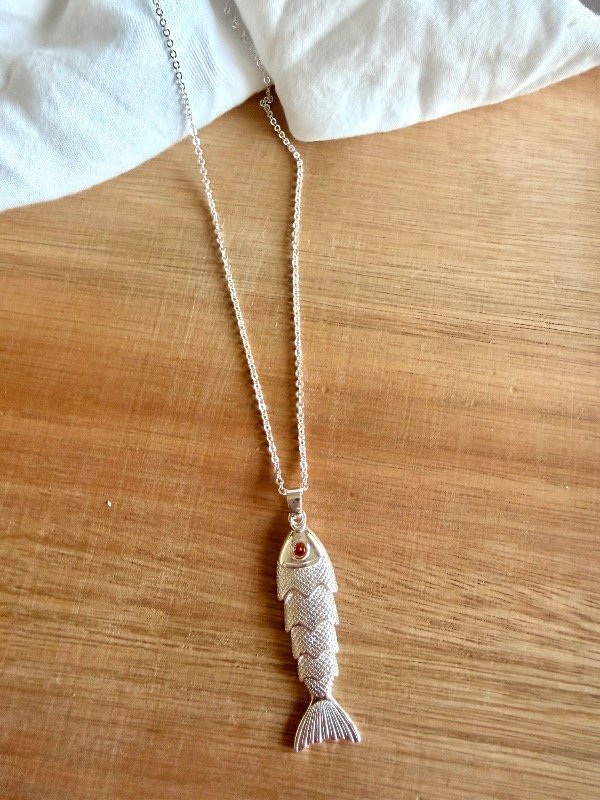 Producto - COLLAR PEZ PLATEADO - 0
