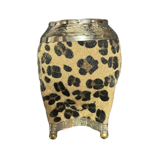 Producto - Torpedo Animal Print con Base de Alpaca y Pelotas de Bronce Virola Cincelada