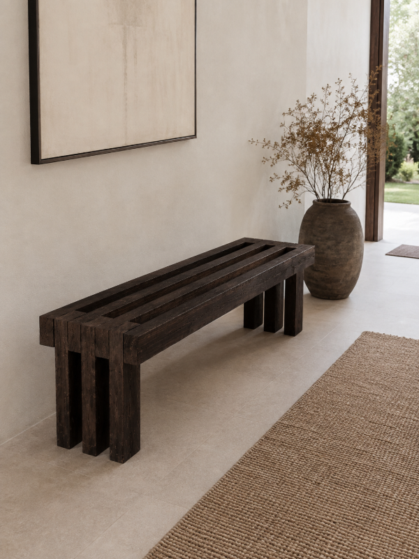 Producto - Banco Simple Para Exterior Madera Plastica - 2