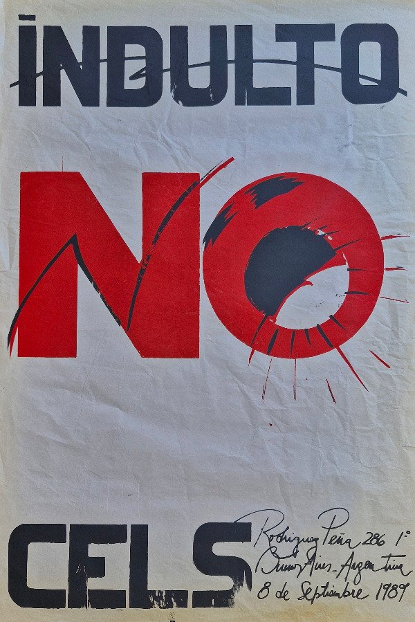 Producto - Bedoya, Fernando "Coco" / EMEI - Indulto NO (CELS, 1989) / Afiche original