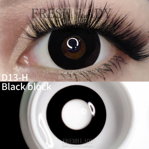Producto - Lentes de contacto Black Block Freshlady anuales linea Halloween