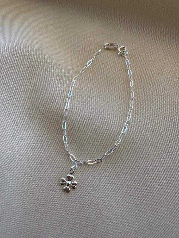 Producto - Pulsera TREBOL 4 hojas - Acero blanco