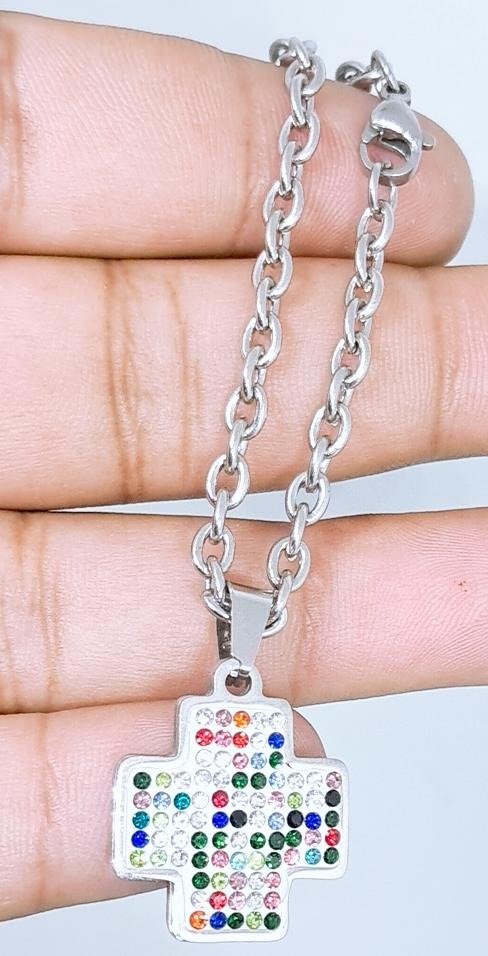 Producto - Pulsera dije cruz stras