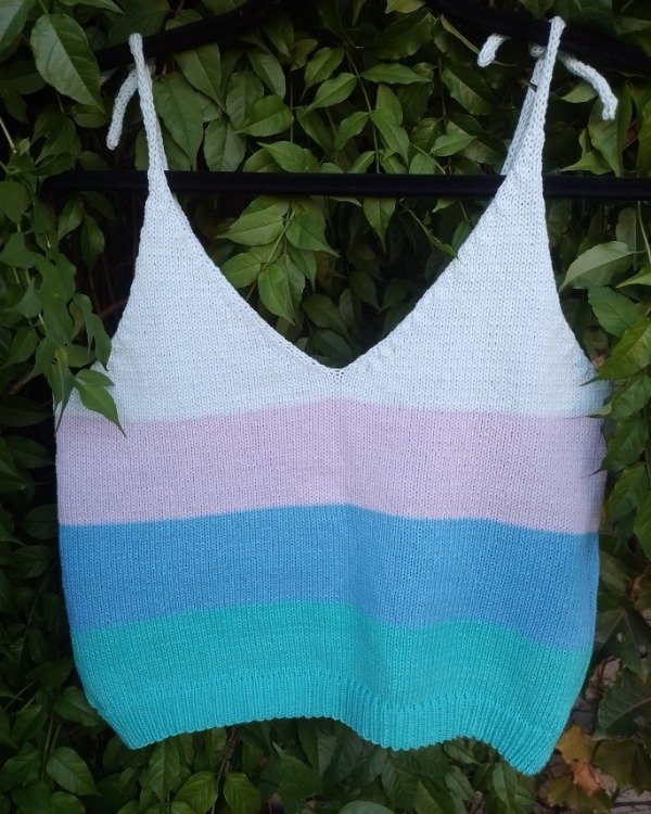 Producto - Musculosa Crop Lavanda (Talle S)