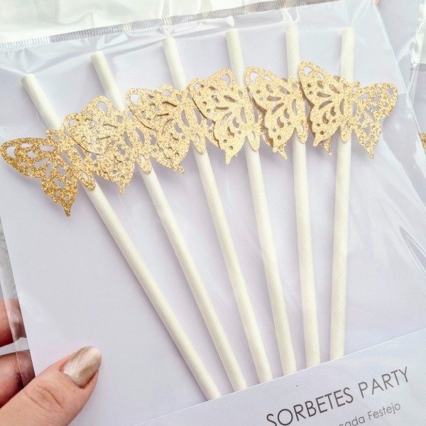 Producto - Sorbete Shine Mariposa Dorado x 6