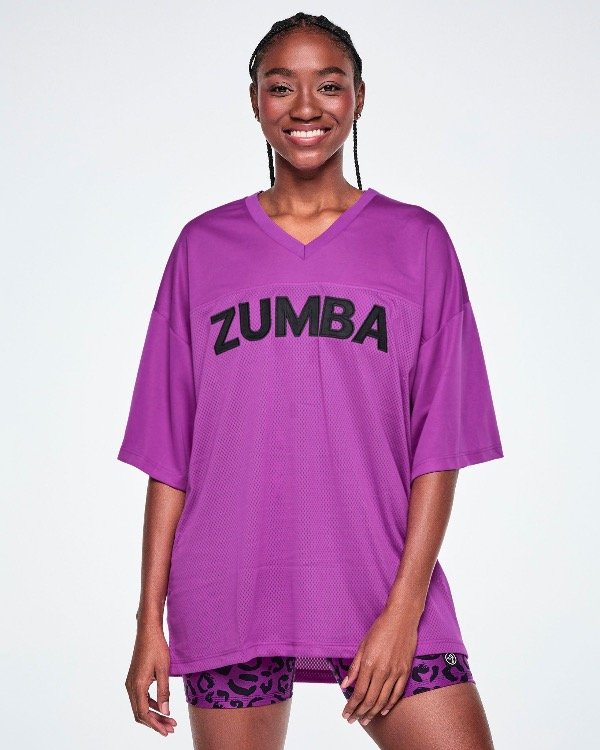 Producto - Ultrabright Oversized Mesh Sports Jersey - Purple Power - 0