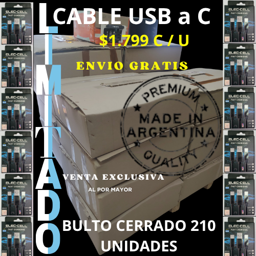Producto - BULTO CERRADO CON 21O CABLES USB a C