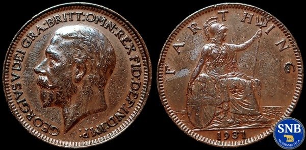 Producto - Reino Unido - Farthing (1931) KM #825 - Colonialismo Imperial Tardío