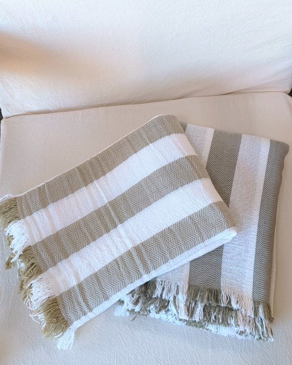 Producto - Manta tejida rayas