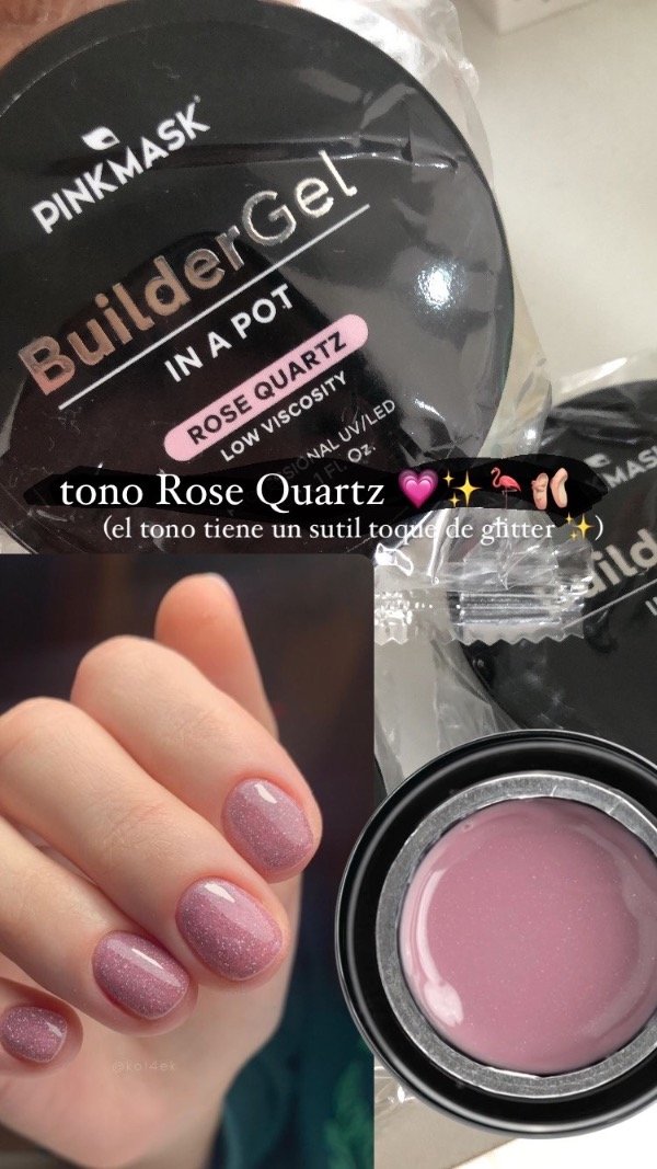Producto - Builder gel in a pot - Pink mask - Rose Quartz