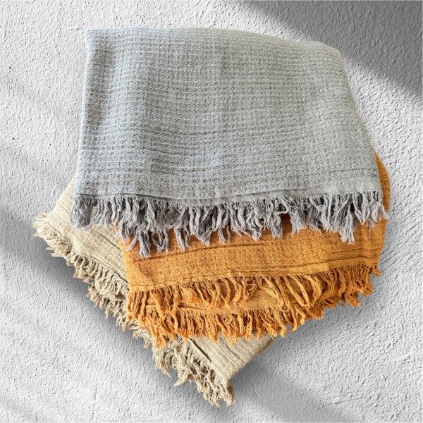 Producto - Manta o pie de cama de waffle decatizado