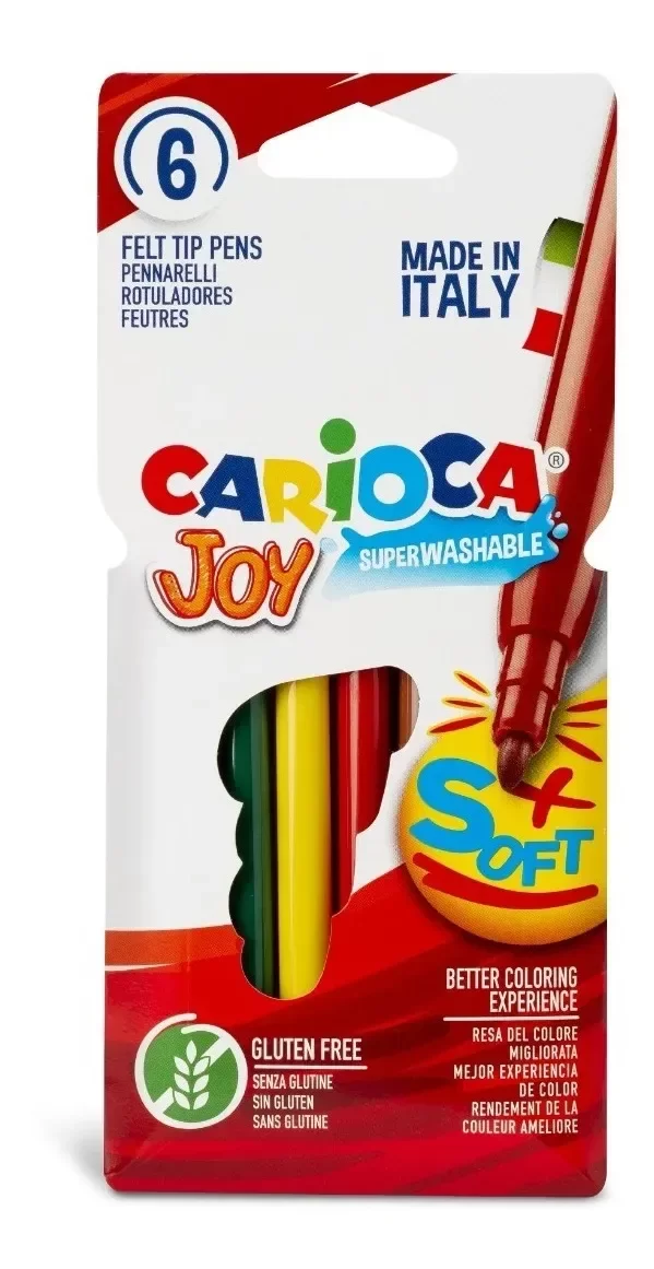Producto - MARCADORES CARIOCA JOY LAVABLES x6