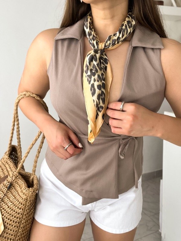 Producto - Chaleco Tencel Visón