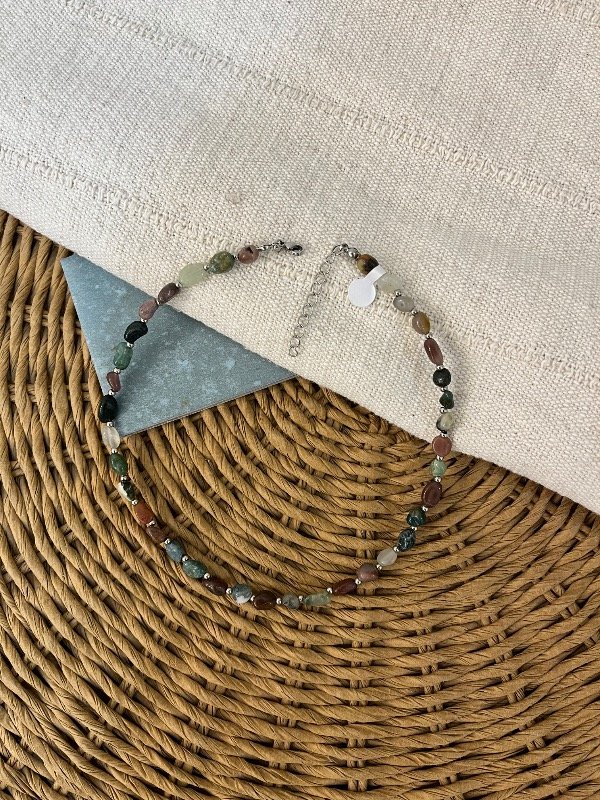 Producto - Collar ágata musgo