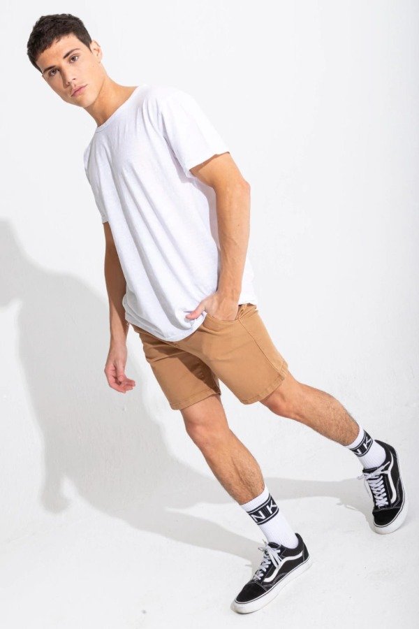 Producto - Bermuda Manki Camel Gabardina