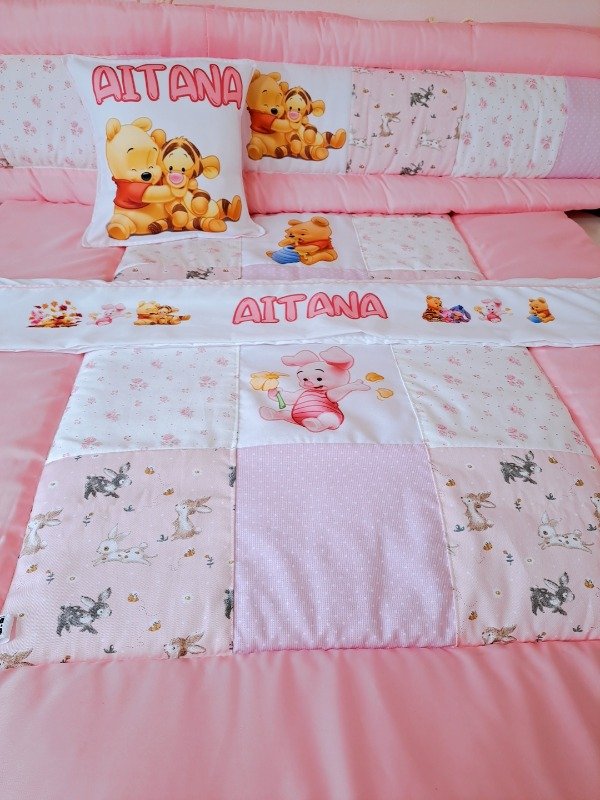 Producto - Set de cuna Winnie pooh rosa