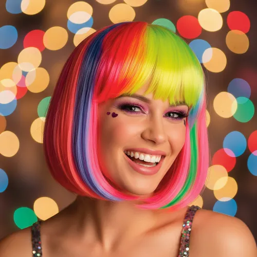 Producto - Peluca corto multicolor