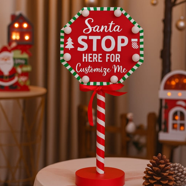 Producto - CARTEL LUZ LED STOP SANTA