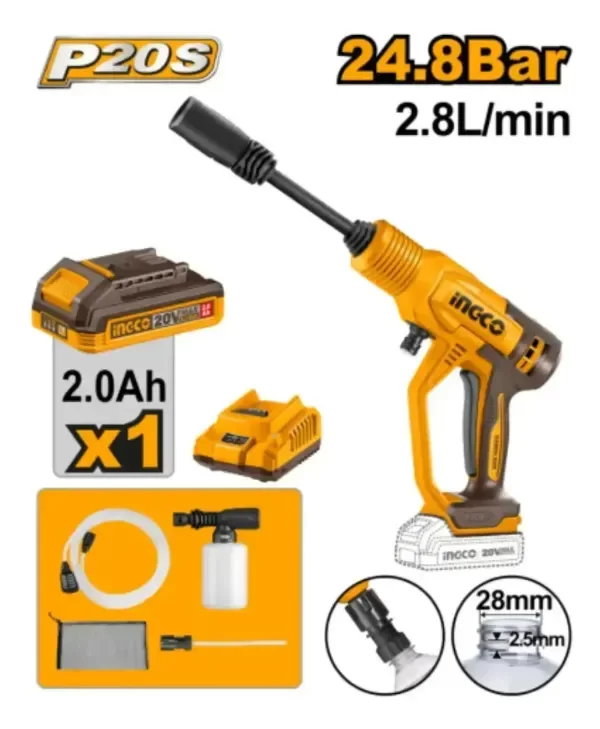 Producto - 28 - HIDROLAVADORA 20V - 24.8 BAR(C/BAT+CARG+ACCS)