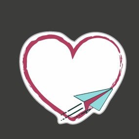 Producto - Corazón, avion de papel 220