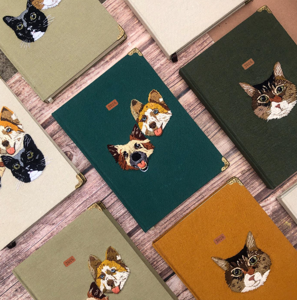 Producto - Agenda cosida personalizada Mascotas
