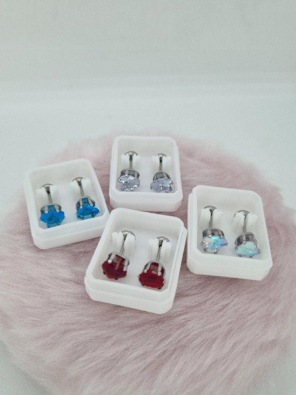 Producto - Abridor acero quirurgico strass corazon engarzado