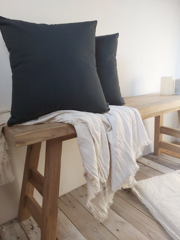 Producto - Banco largo 120x30x50 pie de cama - Madera maciza Laurel