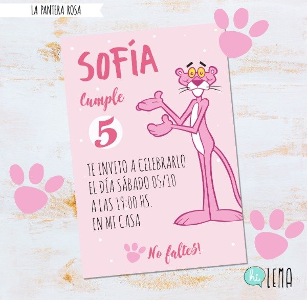 Producto - Kit imprimible La Pantera Rosa