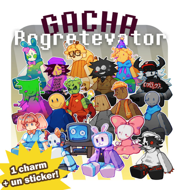Producto - Gacha - charms Regretevator (+ sticker de regalo)