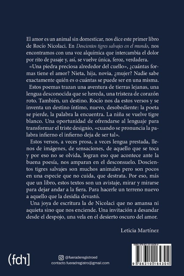 Producto - Doscientos tigres salvajes en el mundo, Rocío Nicolaci - 1