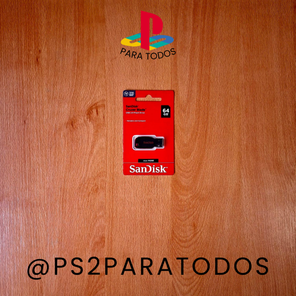 Producto - PS2 - Pendrive 64GB + 35 Juegos