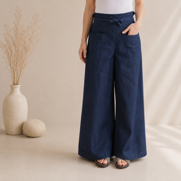 Producto - Pantalón Recto Denim Azul