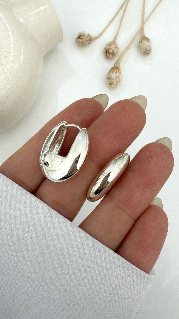 Producto - Argollas carteras casc lisas 2,2cm ACERO BLANCO