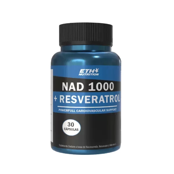 Producto - NAD 1000 + Resveratrol - Antienvejecimiento y Energía ETH NUTRITION