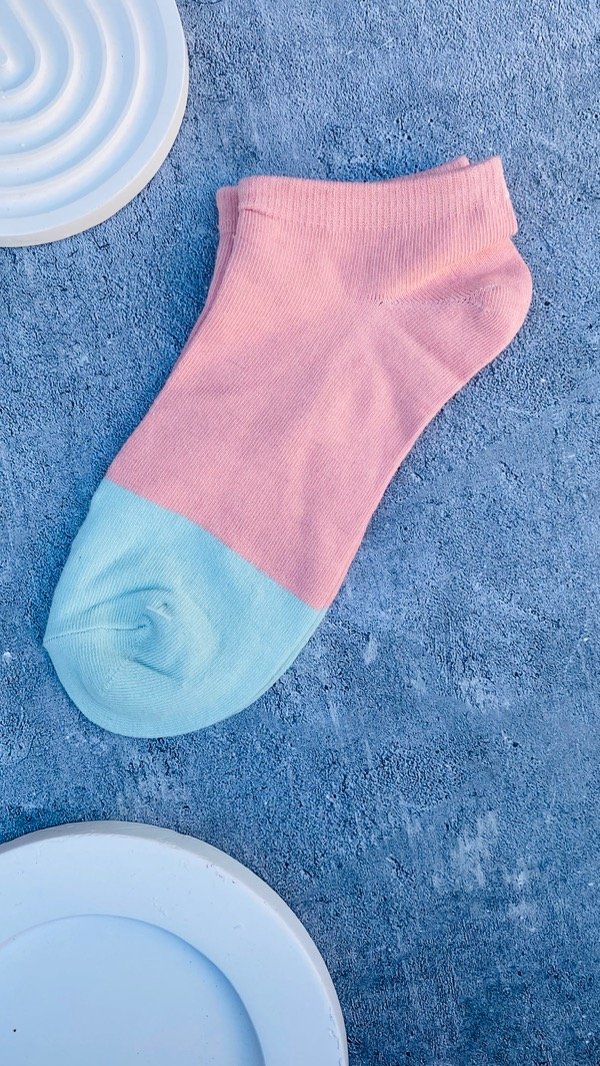 Producto - MEDIAS SOQUETE ROSA PUNTERA CELESTE