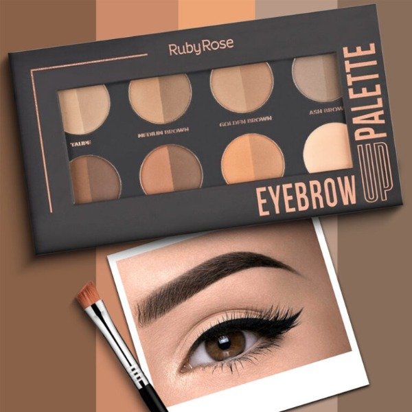 Producto - PALETA DE SOMBRA PARA CEJA X15 COLORES RUBY ROSE