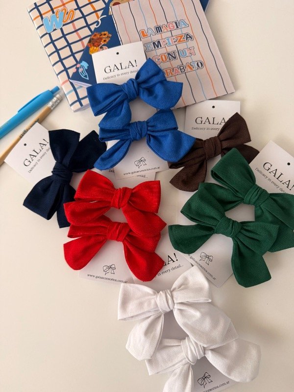 Producto - Par moño Emma escolar